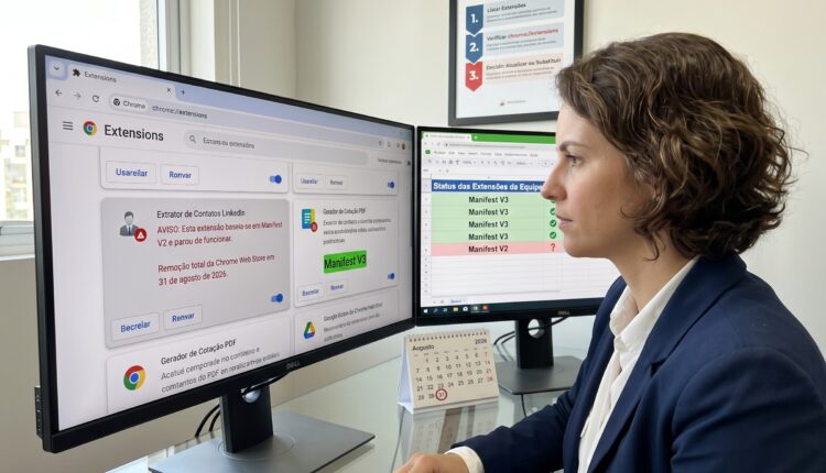 extensão chrome manifest v2 2026