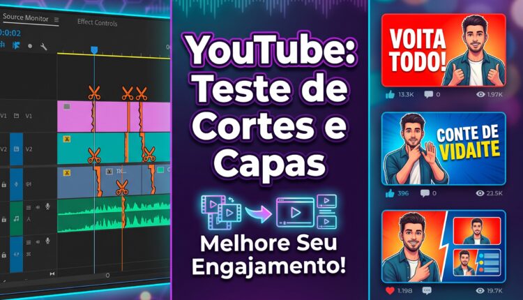 YouTube teste de 3 cortes e capas dinâmicas, o que muda